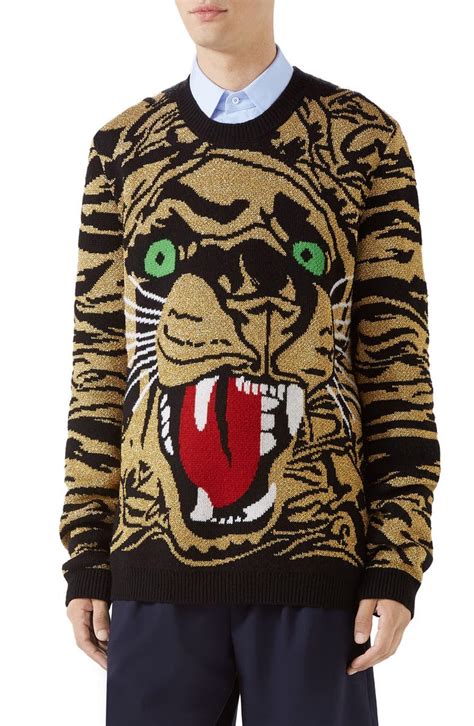 black gucci tiger sweater|gucci tiger sweater women.